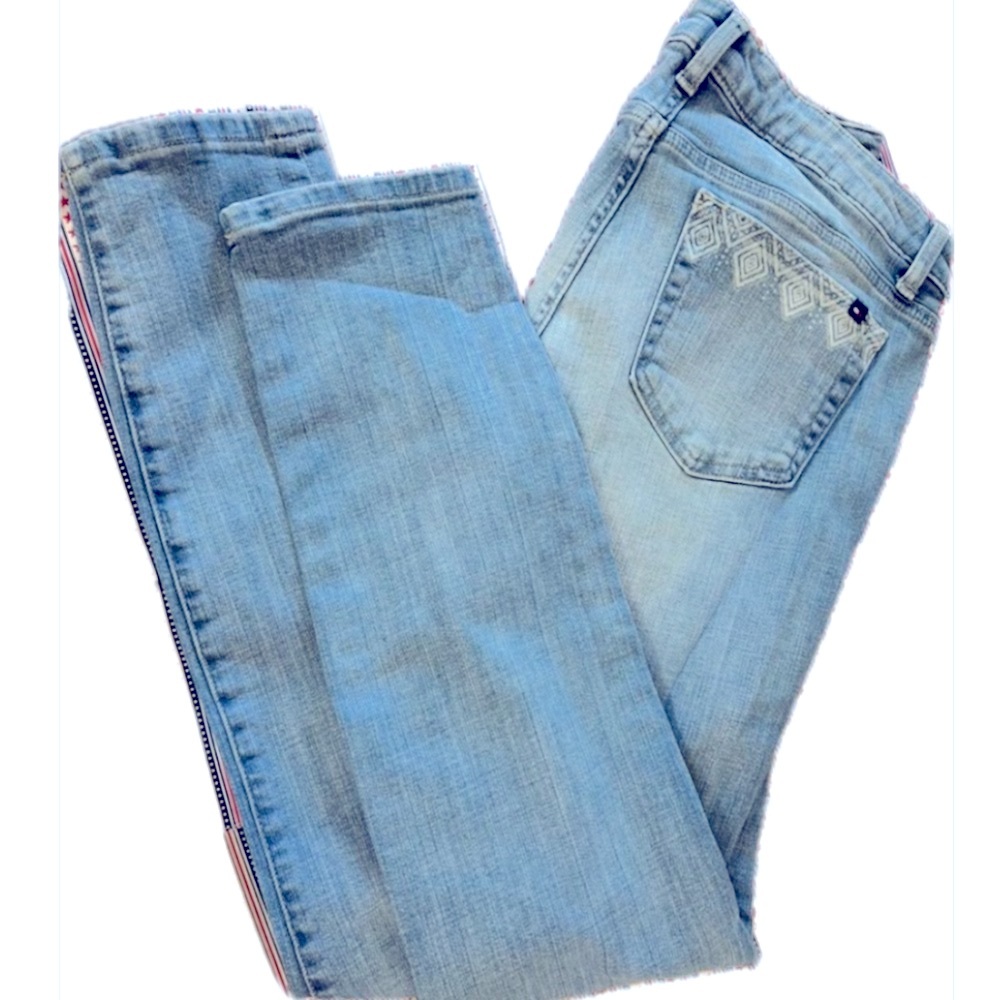 Vintage y2k Tommy Hilfiger Painted Jeans- size 10 back to school/ campus